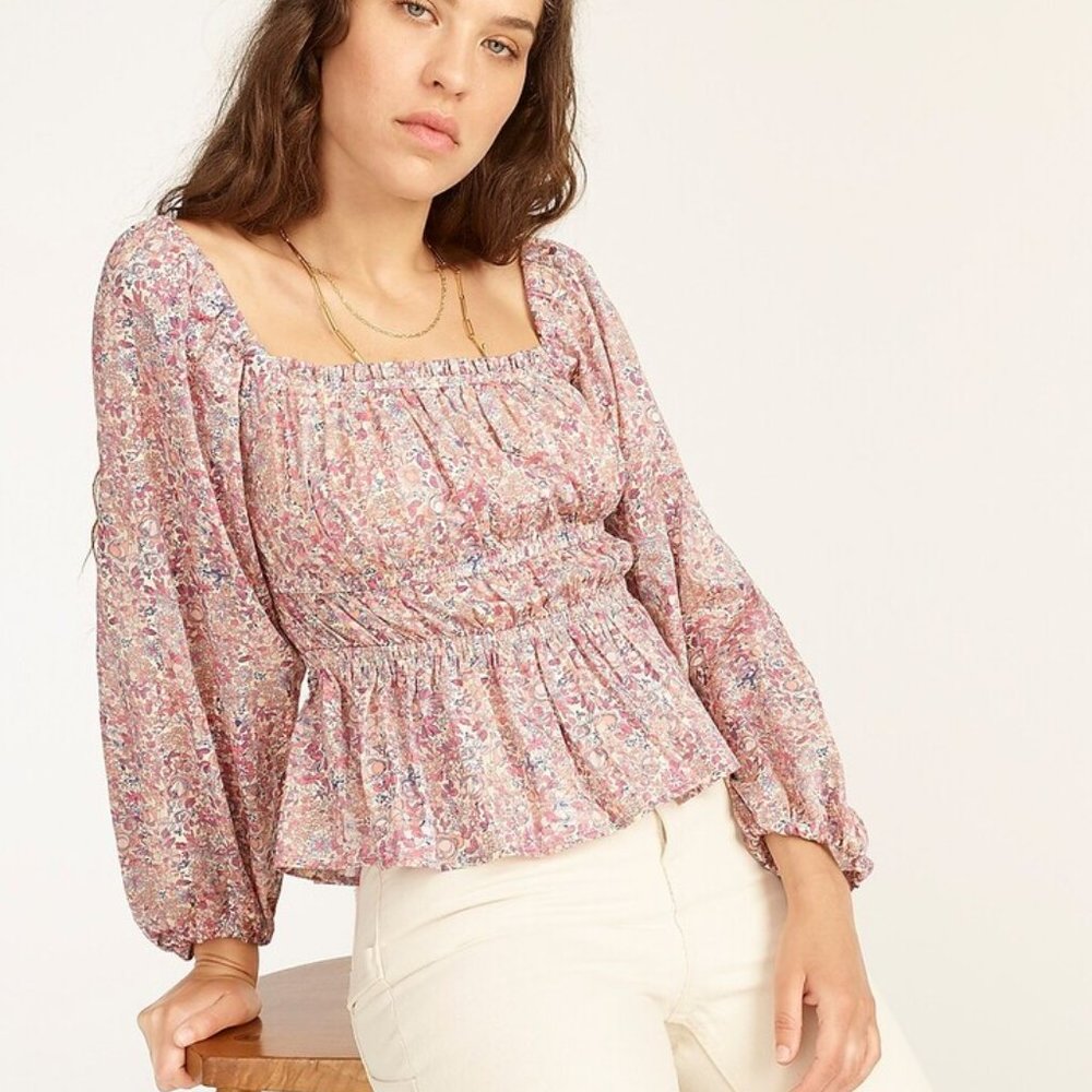 NWT J.Crew Boho Floral Top
